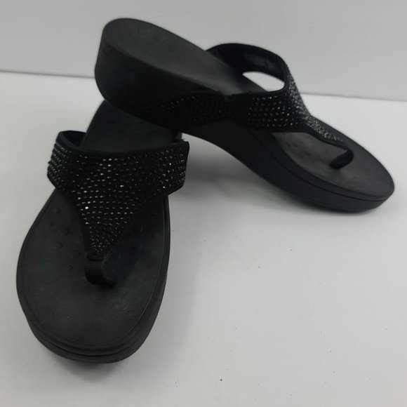 Vionic Womens Platform Microstud Thongs Size 9 Naples Comfort Shoes TVW5208 - Picture 3 of 5